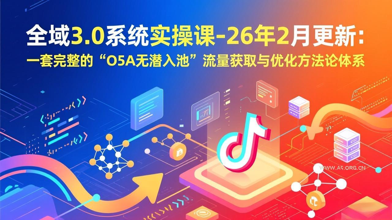 全域3.0系统实操课-26年2月更新：一套完整的“O5A无潜入池”流量获取与优化方法论体系-A5资源网