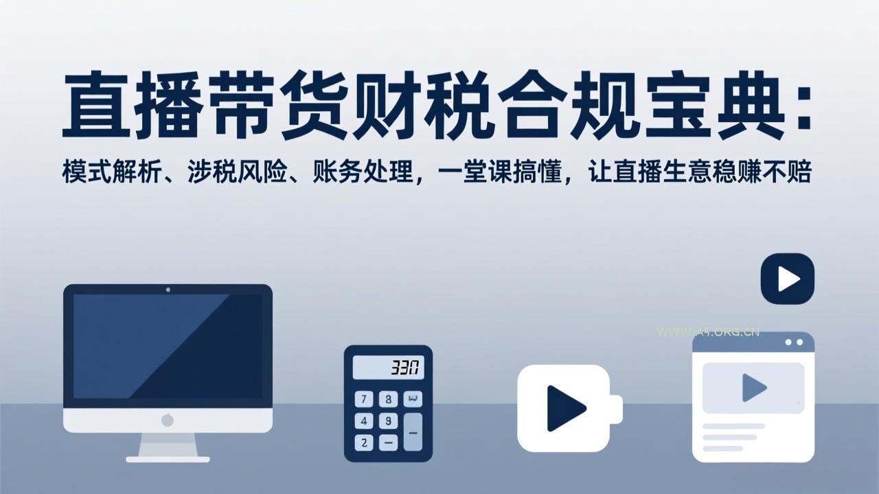 直播带货财税合规宝典：模式解析、涉税风险、账务处理，一堂课搞懂，让直播生意稳赚不赔-A5资源网