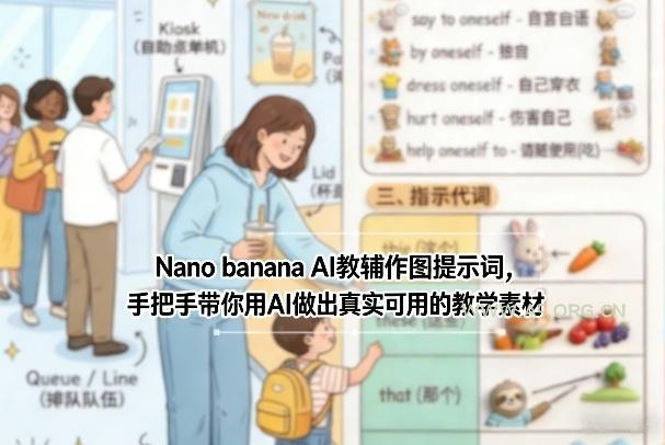 Nano banana AI教辅作图提示词，手把手带你用AI做出真实可用的教学素材-A5资源网
