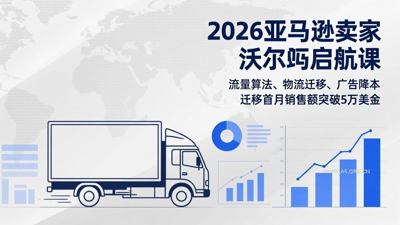 2026亚马逊卖家沃尔玛启航课，流量算法、物流迁移、广告降本，迁移首月销售额突破5万美金-A5资源网