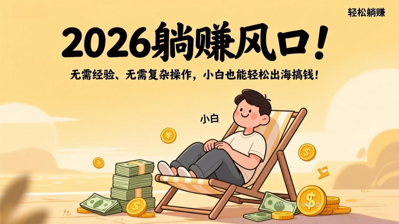 2026躺赚风口!无需经验、无需复杂操作,小白也能轻松出海搞钱!-A5资源网