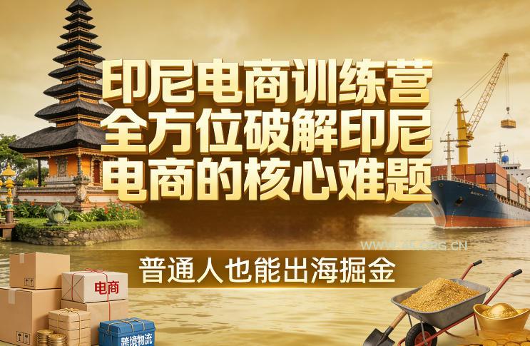 印尼电商训练营,全方位破解印尼电商的核心难题,普通人也能出海掘金-A5资源网