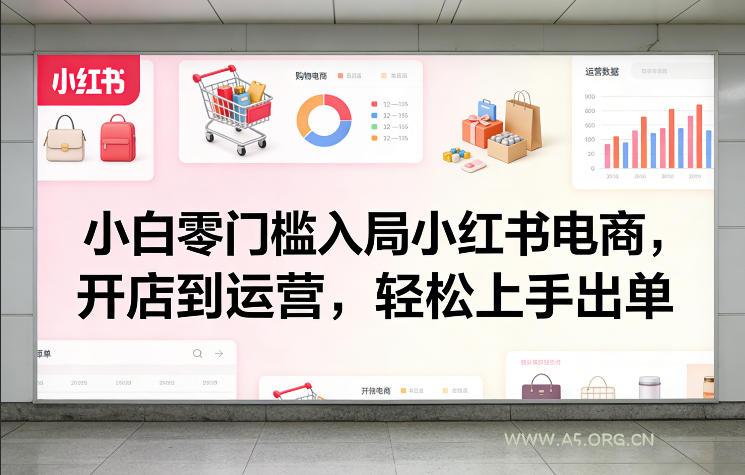 小白零门槛入局小红书电商,开店到运营,轻松上手出单-A5资源网