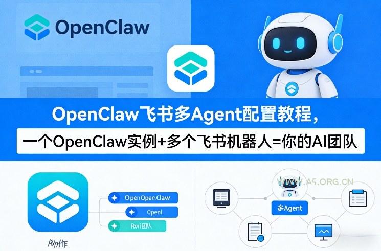 OpenClaw飞书多Agent配置教程(破局星球版)，一个OpenClaw实例+多个飞书机器人=你的AI团队-A5资源网