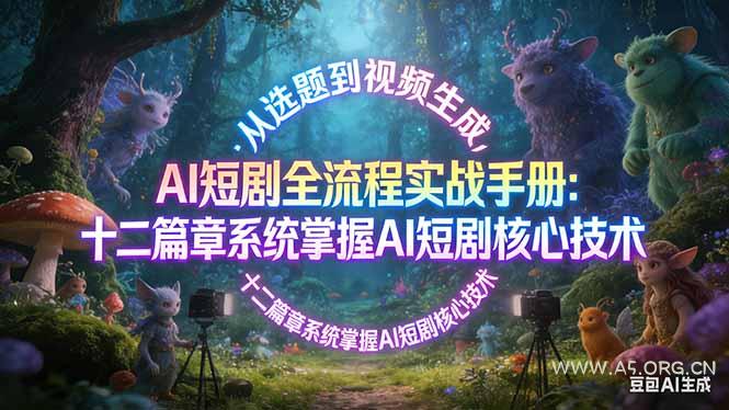 AI 短剧全流程实战手册：从选题到视频生成，十二篇章系统掌握 AI 短剧核心技术-A5资源网