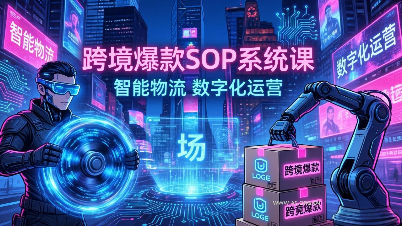 跨境爆款SOP系统课,“内容飞轮+精准投放+AI自动化”为核心,拆解“人×货×场”黄金公式-A5资源网