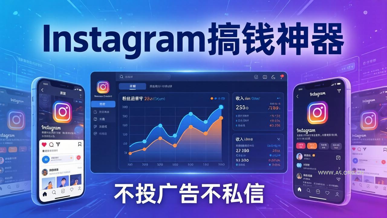 Instagram搞钱神器：月涨6万粉+月入5万刀，不投广告不私信，靠算法+低价产品-A5资源网