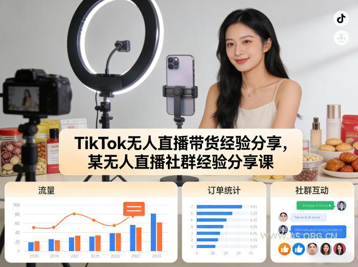 TikTok无人直播带货经验分享，某无人直播社群经验分享课-A5资源网