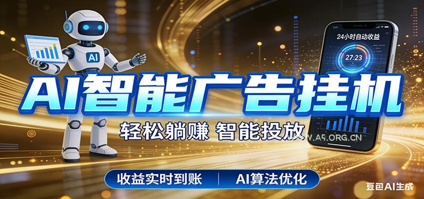 智能广告挂机新时代,利用碎片化时间实现稳定被动收益,AI帮你持续盈利-A5资源网
