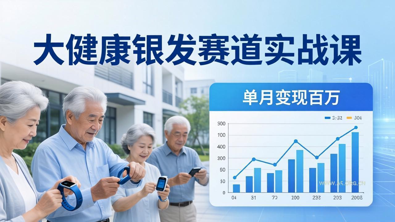 大健康银发赛道实战课：拆解视频号线索型 IP 单月变现百万逻辑，教你精准获客高效变现-A5资源网