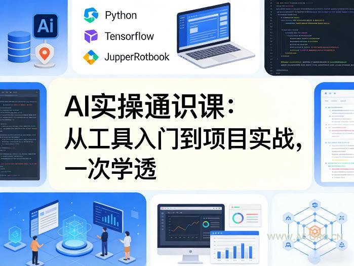 AI实操通识课,从工具入门到项目实战,一次学透 - A5资源网 AI实操通识课,从工具入门到项目实战,一次学透