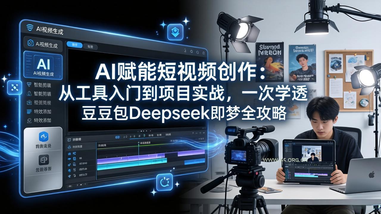 AI赋能短视频创作：从工具入门到项目实战，一次学透豆包Deepseek即梦全攻略-A5资源网