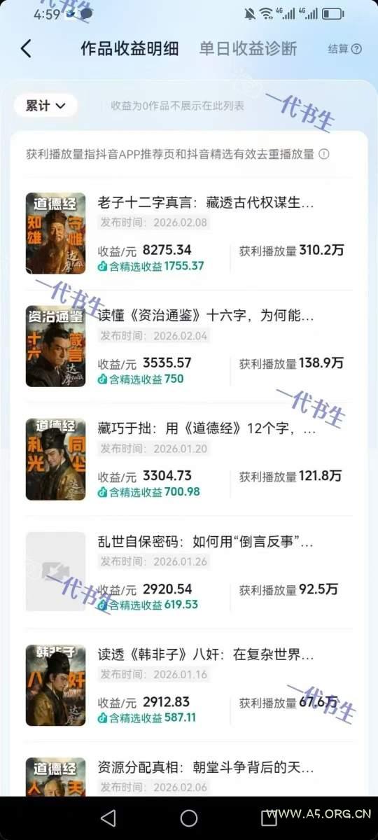 抖音300w粉丝博主的政史类科普视频教学，有大流量扶持，拿伙伴伙伴+精选独家双份收益