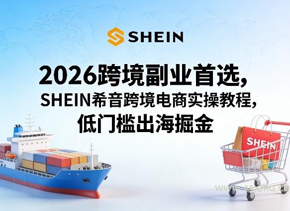 2026跨境副业首选,SHEIN希音跨境电商实操教程,低门槛出海掘金-A5资源网