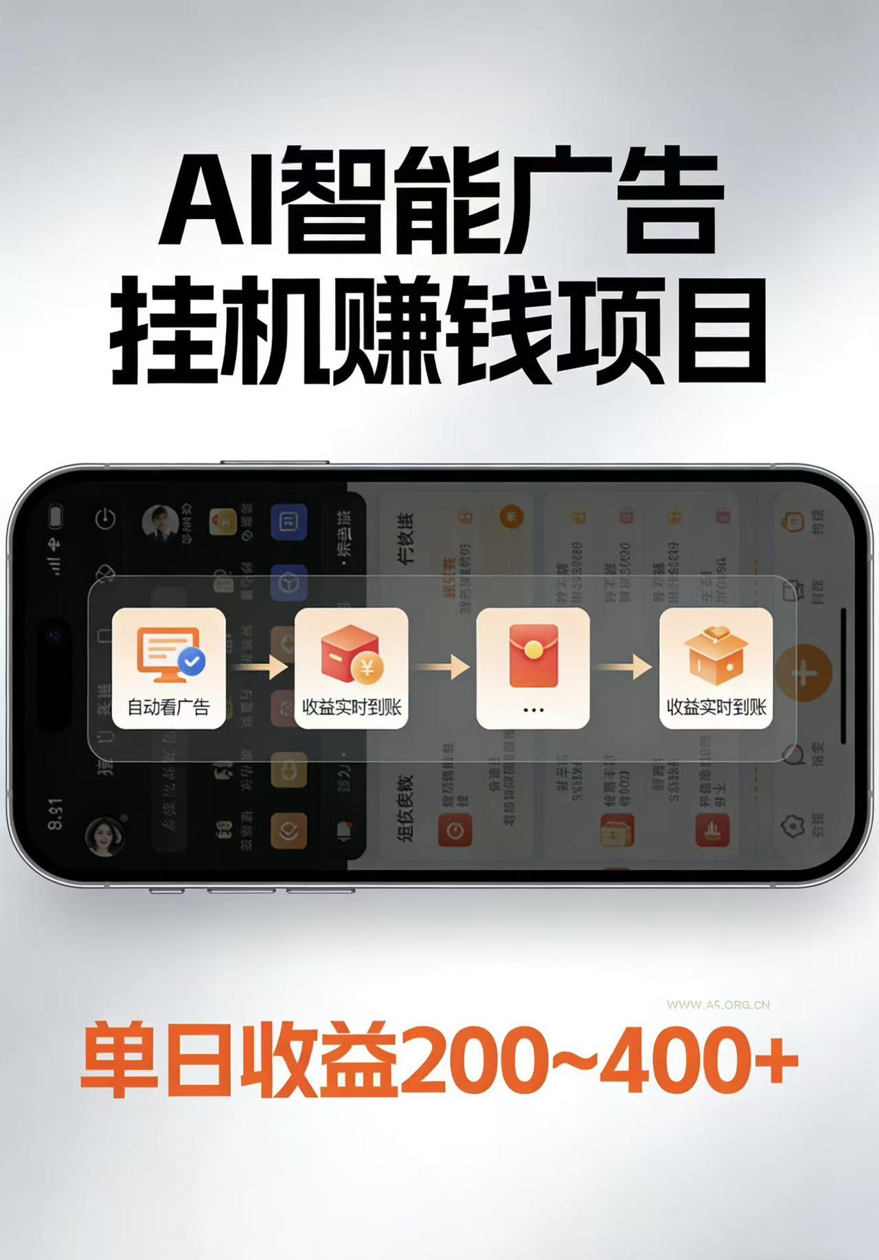 AI智能挂机看广告，每日稳定收益200-400+-A5资源网