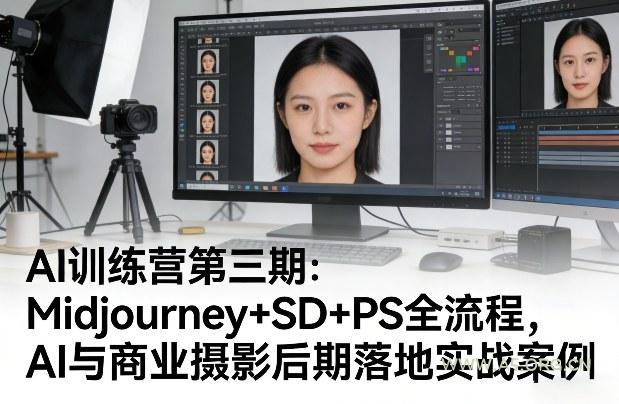 AI训练营第三期:Midjourney+SD+PS全流程,AI与商业摄影后期落地实战案例 - A5资源网 AI训练营第三期:Midjourney+SD+PS全流程,AI与商业摄影后期落地实战案例