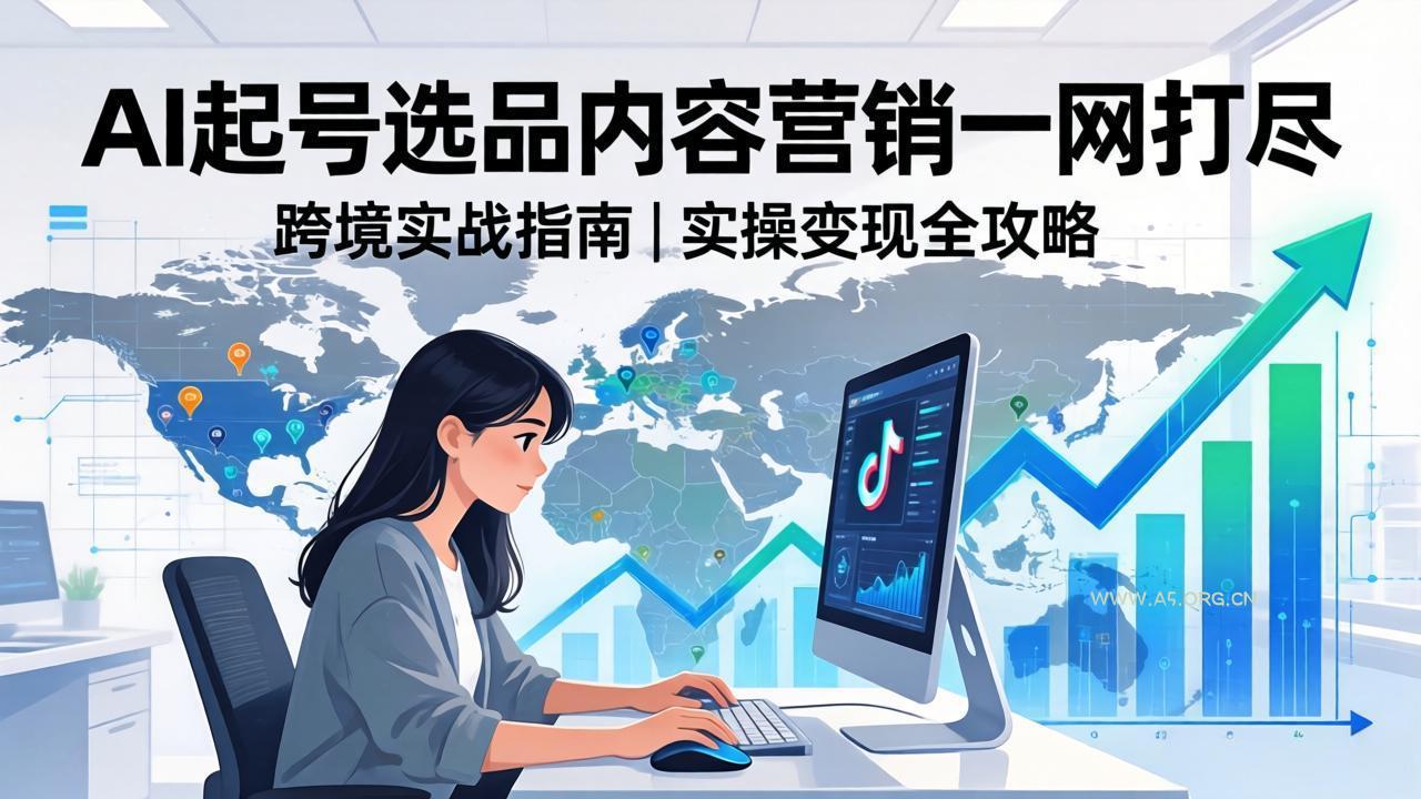 2026 TikTok 跨境AI实操：从零基础到变现全流程，AI起号选品内容营销一网打尽-A5资源网