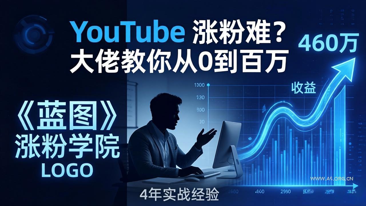 YouTube 涨粉难?《蓝图涨粉学院》:4 年赚 460 万的大佬教策略,从0到百万有路径! - A5资源网 YouTube 涨粉难?《蓝图涨粉学院》:4 年赚 460 万的大佬教策略,从0到百万有路径! - A5资源网