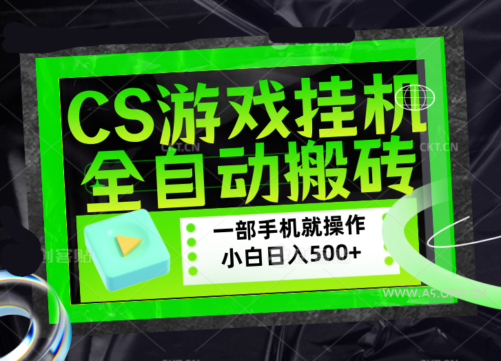 CSGO游戏挂机捡漏搬砖，超稳定的项目，带领1000+小白实现日入500+，数据可视频验证-A5资源网
