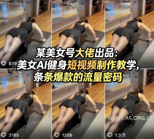 某美女号大佬出品:美女AI健身短视频制作教学,条条爆款的流量密码 - A5资源网 某美女号大佬出品:美女AI健身短视频制作教学,条条爆款的流量密码