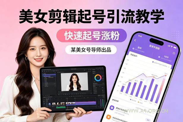 某美女号导师出品：美女剪辑起号引流教学，快速起号涨粉-A5资源网