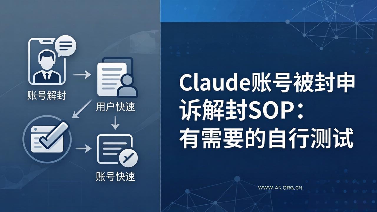 Claude账号被封申诉解封SOP：有需要的自行测试-A5资源网