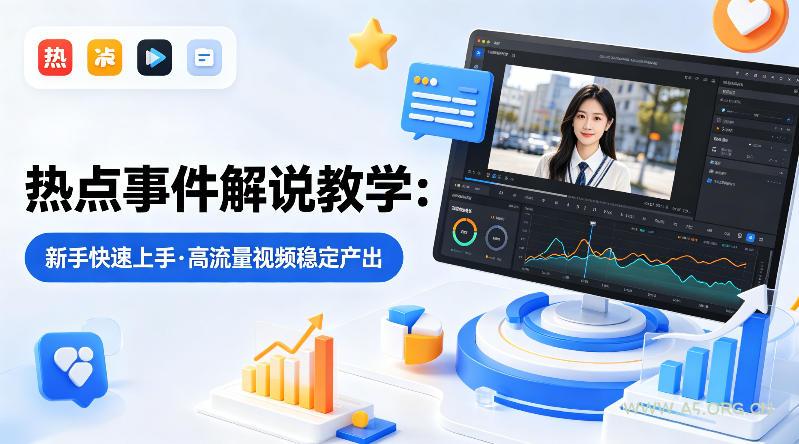 某大V的热点事件解说教学，新手也能快速上手，稳定产出高流量解说视频-A5资源网