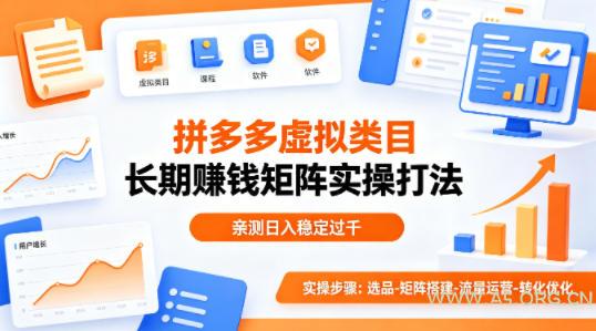 做拼多多虚拟类目想长期賺钱?这套矩阵实操打法,亲测日入稳定过千【揭秘】 - A5资源网 做拼多多虚拟类目想长期賺钱?这套矩阵实操打法,亲测日入稳定过千【揭秘】