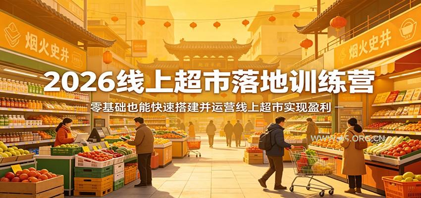 2026线上超市落地训练营,零基础也能快速搭建并运营线上超市实现盈利-A5资源网