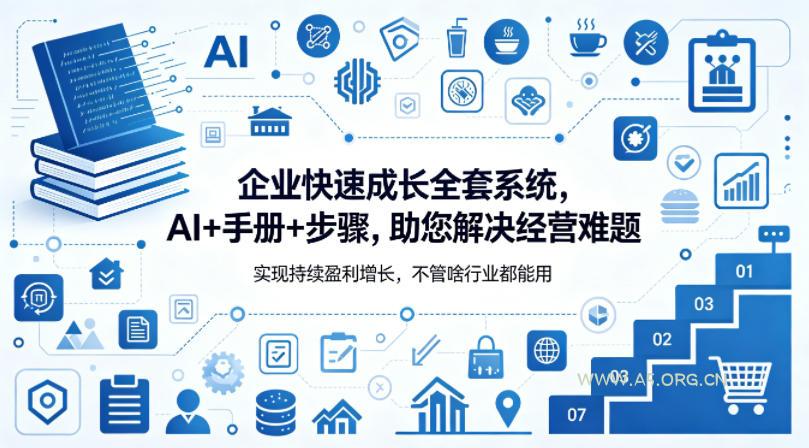 企业快速成长全套系统，AI+手册+步骤，助您解决经营难题，实现持续盈利增长，不管啥行业都能用-A5资源网