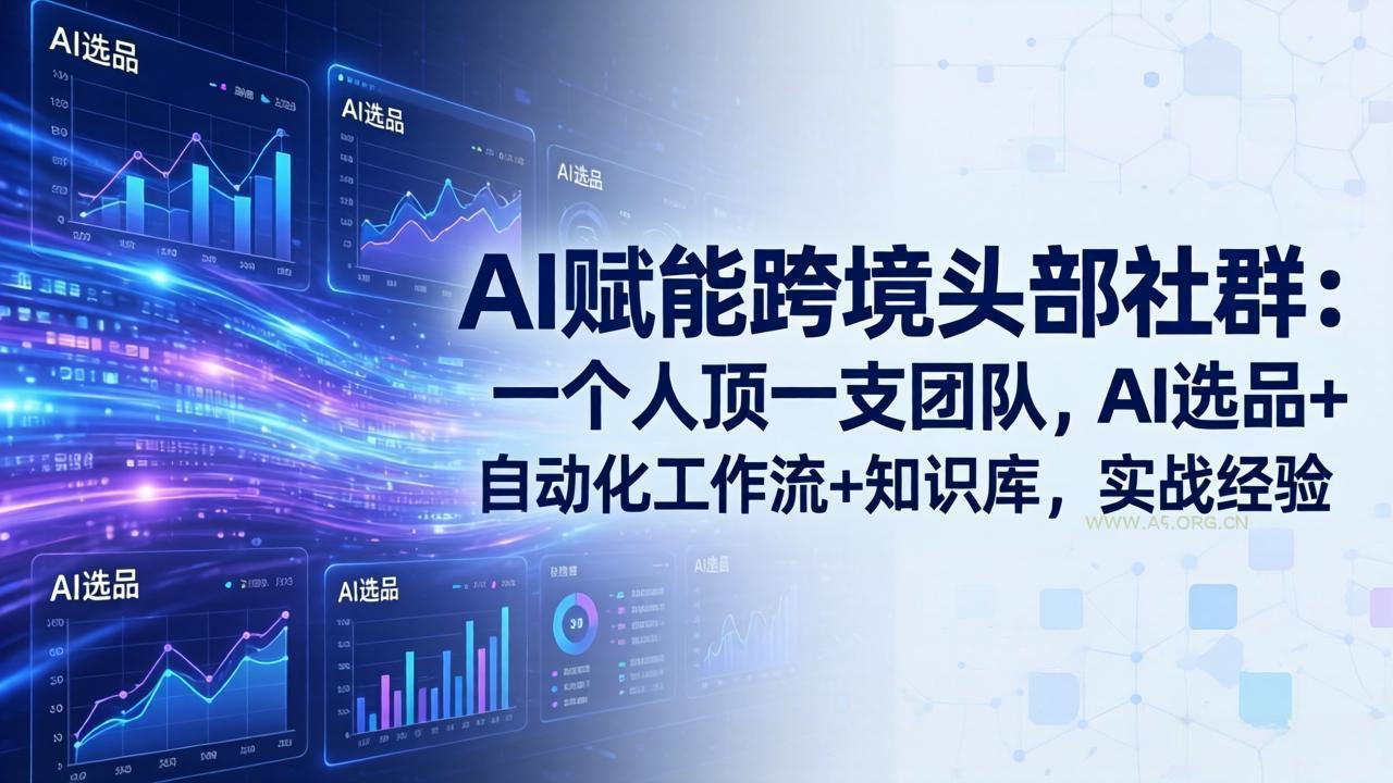 AI赋能跨境头部社群-更新4月23：一个人顶一支团队，AI选品+自动化工作流+知识库，实战经验-A5资源网