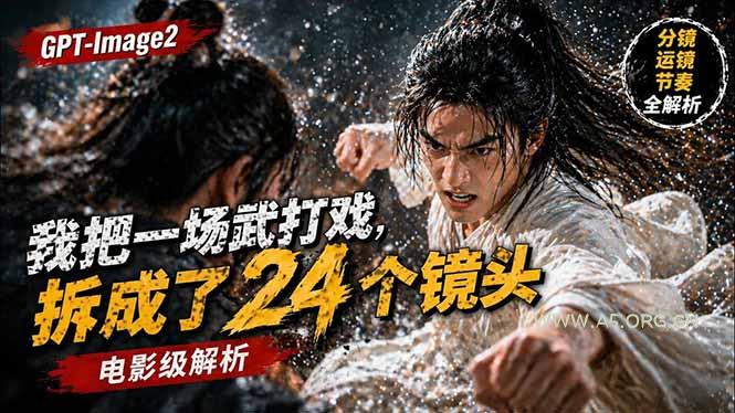 用GPT-Image2，把一段武打对决拆成24个连续镜头，从人物建立、动作衔接、运镜节奏，到情绪爆发-A5资源网