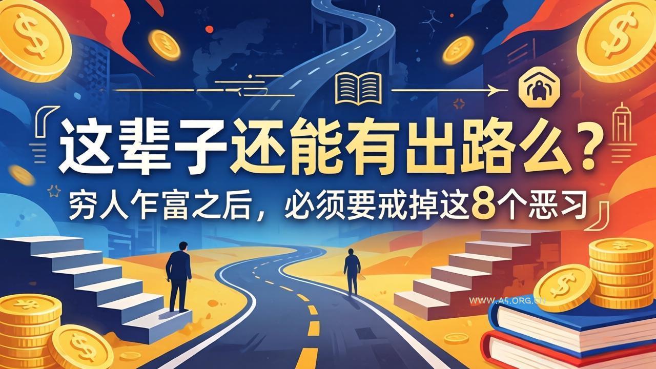 关于人生两篇付费文章【这辈子还能有出路么？】【穷人乍富之后，必须要戒掉这8个恶习】-A5资源网