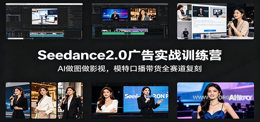 Seedance2.0广告实战训练营：AI做图做影视，模特口播带货全赛道复刻-A5资源网