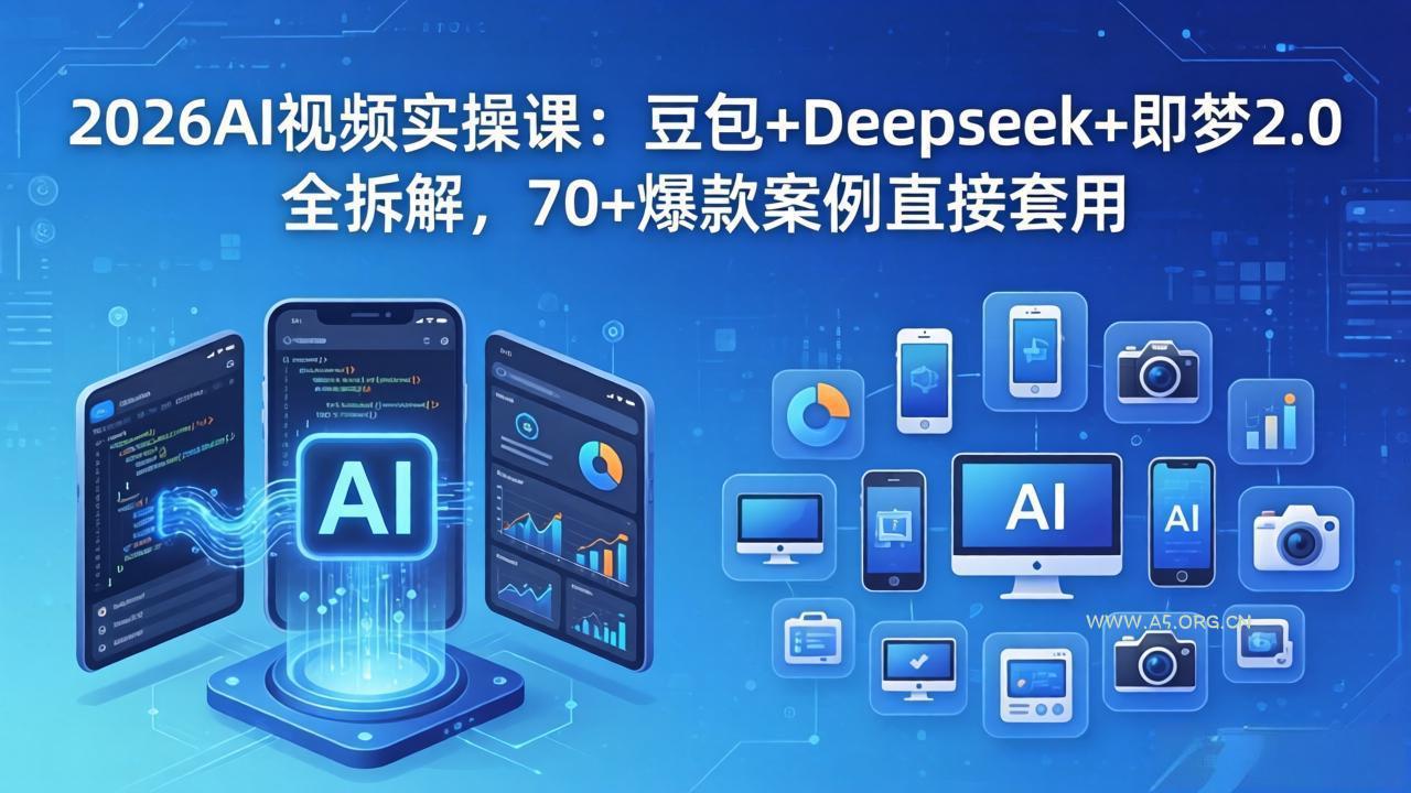 2026AI视频实操课：豆包+Deepseek+即梦2.0全拆解，70+爆款案例直接套用-A5资源网