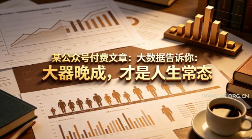 某公众号付费文章：大数据告诉你：大器晚成，才是人生常态-A5资源网