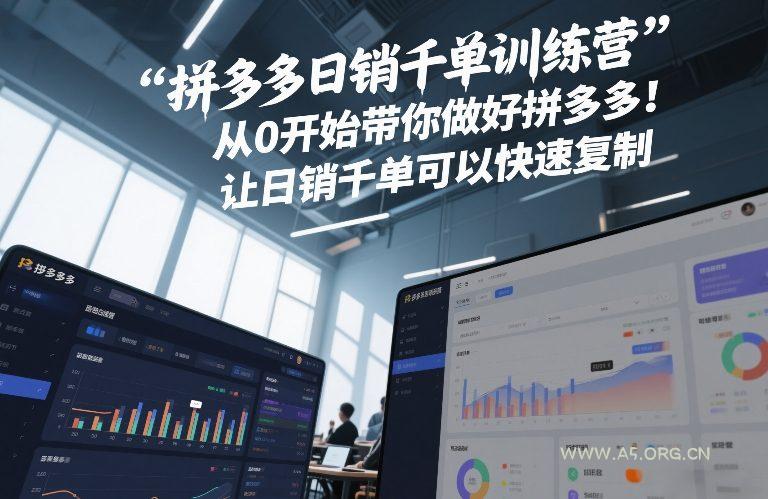 拼多多日销千单训练营，从0开始带你做好拼多多，让日销千单可以快速复制(更新26年4月)-A5资源网