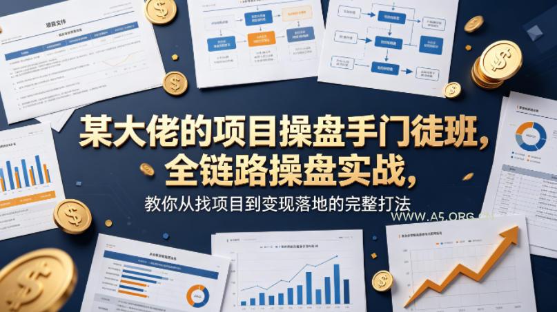 某大佬的项目操盘手门徒班，全链路操盘实战，教你从找项目到变现落地的完整打法-A5资源网