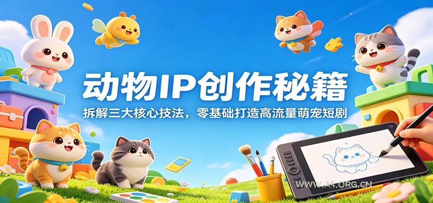 动物IP创作秘籍：拆解三大核心技法，零基础打造高流量萌宠短剧-A5资源网