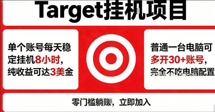 海外平台Target商品浏览曝光，24小时运行无需人工值守，日收益100美刀+电脑可多开【揭秘】-A5资源网