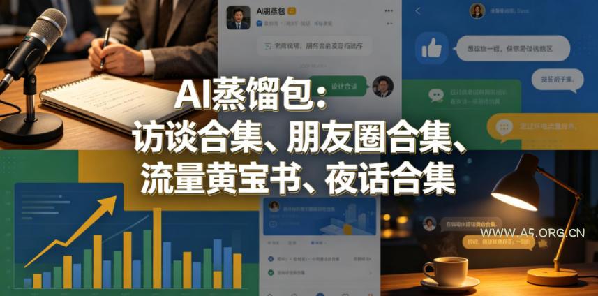 AI蒸馏包：访谈合集、朋友圈合集、流量黄宝书、夜话合集【文档】-A5资源网
