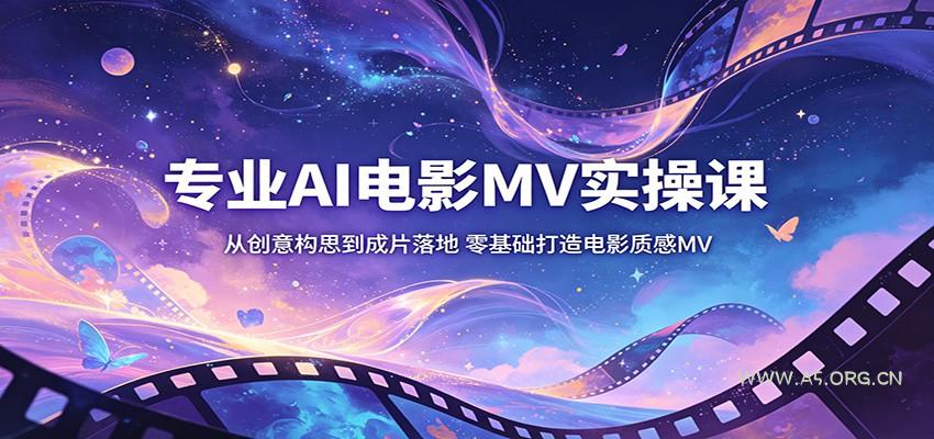 专业AI电影MV实操课：从创意构思到成片落地，零基础打造电影质感MV-A5资源网