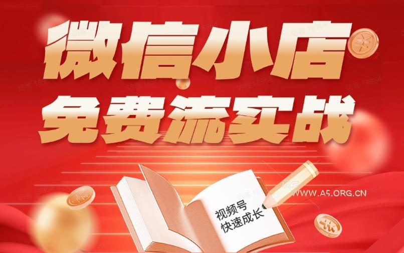 微信小店免费流实战，有货源无货源双模式，从开店到爆单全实操课，小白也能月入1W+-A5资源网