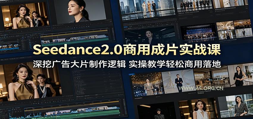 Seedance2.0商用成片实战课:深挖广告大片制作逻辑,实操教学轻松商用落地-A5资源网