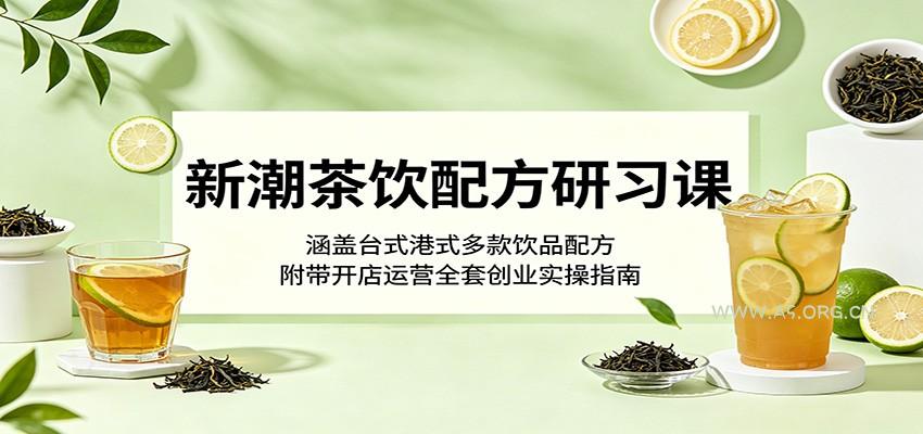 新潮茶饮配方研习课：涵盖台式港式多款饮品配方，附带开店运营全套创业实操指南-小红泡