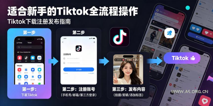 Tiktok下载注册发布,适合新手的Tiktok全流程操作 - 小红泡 Tiktok下载注册发布,适合新手的Tiktok全流程操作