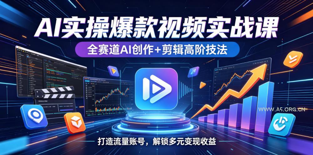 AI实操爆款视频实战课,全赛道AI创作+剪辑高阶技法,打造流量账号,解锁多元变现收益 - 小红泡 AI实操爆款视频实战课,全赛道AI创作+剪辑高阶技法,打造流量账号,解锁多元变现收益