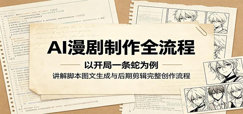 AI漫剧制作全流程:以开局一条蛇为例,讲解脚本图文生成与后期剪辑完整创作流程-小红泡