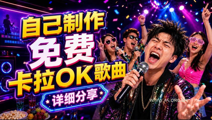 零基础AI制作免费卡拉OK视频教程，从歌曲生成、音轨分离到字幕制作、视频导出，手把手教学-小红泡