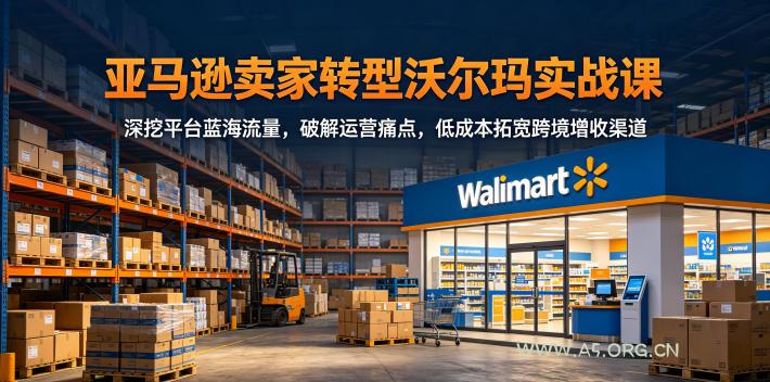 亚马逊卖家转型沃尔玛实战课，深挖平台蓝海流量，破解运营痛点，低成本拓宽跨境增收渠道-小红泡